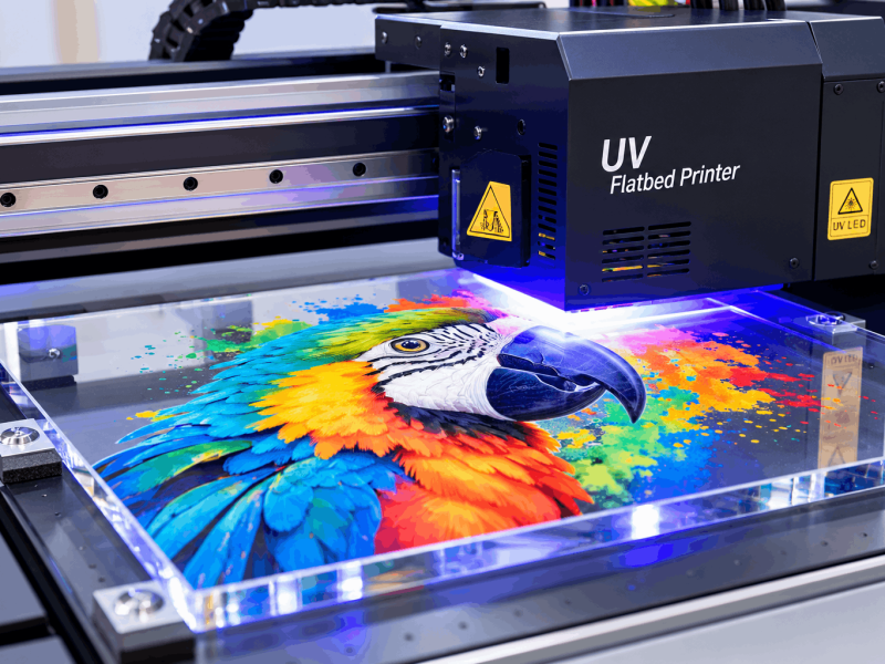 UV-Direktdruck einfach erklärt beim Bedrucken einer Acrylplatte