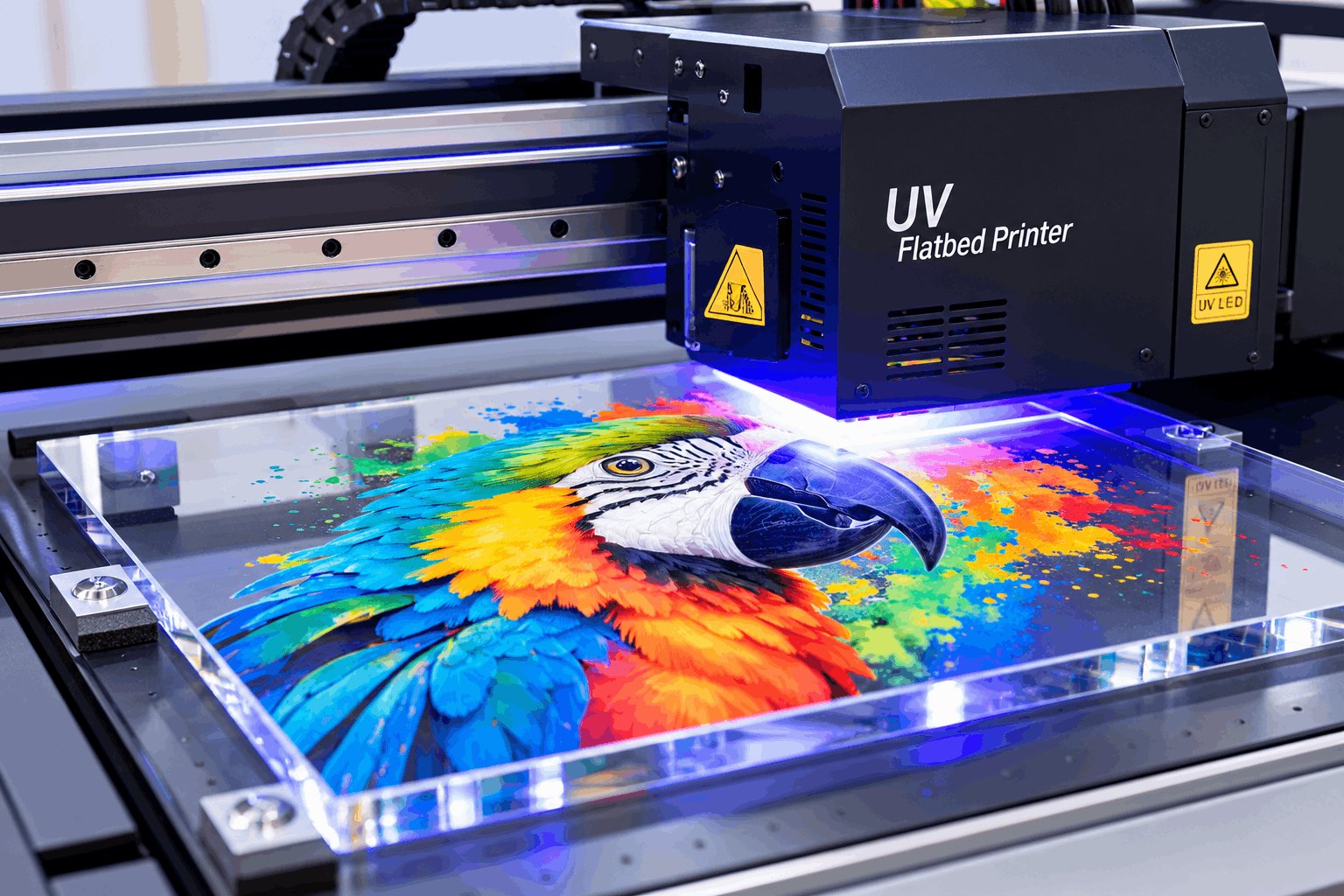 UV-Direktdruck einfach erklärt beim Bedrucken einer Acrylplatte