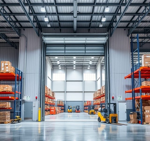 Cold storage temperature control through an insulated warehouse doorway