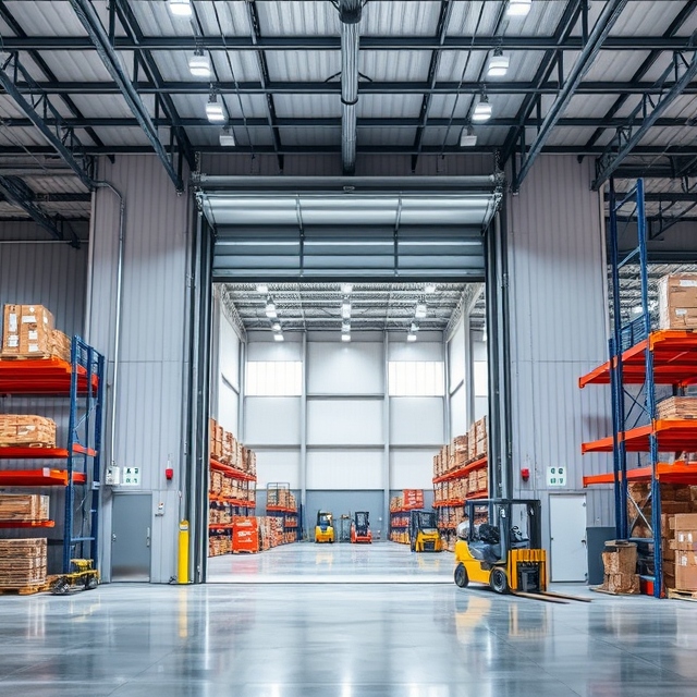 Cold storage temperature control through an insulated warehouse doorway